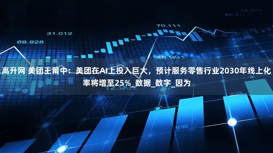 高升网 美团王莆中：美团在AI上投入巨大，预计服务零售行业2030年线上化率将增至25%_数据_数字_因为